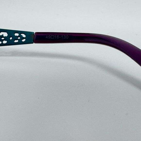 Vivian Morgan Eyeglasses Frames 803 Purple Torq Rectangle 49-16-130 H13858 - Picture 6 of 7